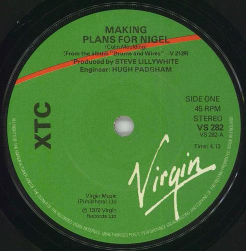 XTC Making Plans For Nigel + p/s UK 7